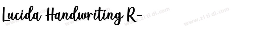 Lucida Handwriting R字体转换